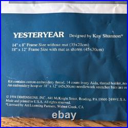 1994 RARE Dimensions YESTERYEAR by Kay Shannon Cross Stitch Kit 13597 Out Of Pri