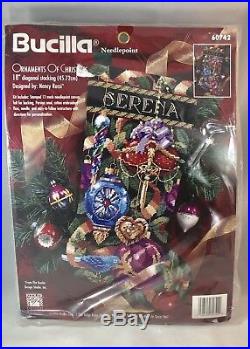 1996 Bucilla Ornaments Of Christmas Needlepoint Stocking Kit 60742 NEW SEALED