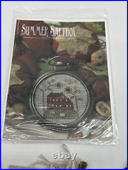 2-Brenda Gervais Blue Bunting & Summer Saltbox Complete Cross Stitch with Watches