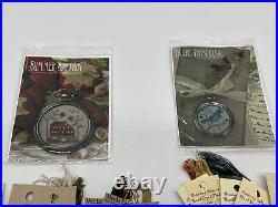 2-Brenda Gervais Blue Bunting & Summer Saltbox Complete Cross Stitch with Watches