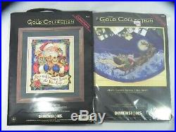 2 Christmas Cross Stitch Kits DIMENSIONS GOLD COLLECTION Bearing 8638 Skirt 8598