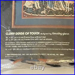 2 Vtg DIMENSIONS Needlepoint Kits #2160, #2186 CLUNY TAPESTRY Timothy Glenn