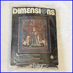 2 Vtg DIMENSIONS Needlepoint Kits #2160, #2186 CLUNY TAPESTRY Timothy Glenn