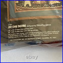 2 Vtg DIMENSIONS Needlepoint Kits #2160, #2186 CLUNY TAPESTRY Timothy Glenn