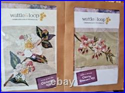 2 Wattle & Loop Handmade Slow Stitching Kits Applique CAMELLIA CHERRY BLOSSOM 2 Wattle & Loop Handmade Slow Stitching Kits Applique CAMELLIA CHERRY BLOSSOM