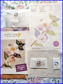 2 Wattle & Loop Handmade Slow Stitching Kits Applique CAMELLIA CHERRY BLOSSOM 2 Wattle & Loop Handmade Slow Stitching Kits Applique CAMELLIA CHERRY BLOSSOM