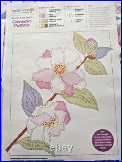 2 Wattle & Loop Handmade Slow Stitching Kits Applique CAMELLIA CHERRY BLOSSOM 2 Wattle & Loop Handmade Slow Stitching Kits Applique CAMELLIA CHERRY BLOSSOM