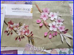 2 Wattle & Loop Handmade Slow Stitching Kits Applique CAMELLIA CHERRY BLOSSOM 2 Wattle & Loop Handmade Slow Stitching Kits Applique CAMELLIA CHERRY BLOSSOM
