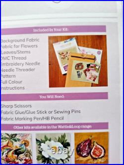 2 Wattle & Loop Handmade Slow Stitching Kits Applique CAMELLIA CHERRY BLOSSOM 2 Wattle & Loop Handmade Slow Stitching Kits Applique CAMELLIA CHERRY BLOSSOM