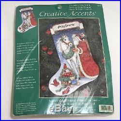 2001 Dimensions Santa Gifts for All Horse Apples Cross Stitch Stocking Kit 7959