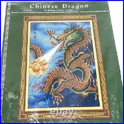 2001 PINN Cross Stitch Chart & Floss Chinese Dragon Rungrat Puthikul 11.5 x 17.5