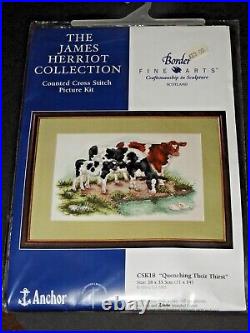 2002 ANCHOR James Herriot Cross Stitch Kit CSK18 Quenching Their Thirst Cows