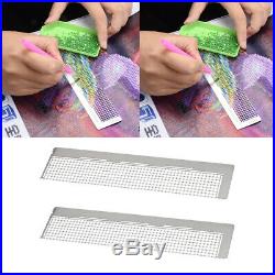 2pcs 5D Diamond Embroidery Painting Tools Stainless Steel Dot Drill Ruler