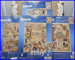 4 Janlynn Seasons Sampler Cross Stitch Kits Spring Summer Autumn Winter NEW