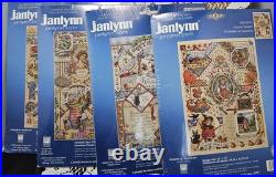 4 Janlynn Seasons Sampler Cross Stitch Kits Spring Summer Autumn Winter NEW