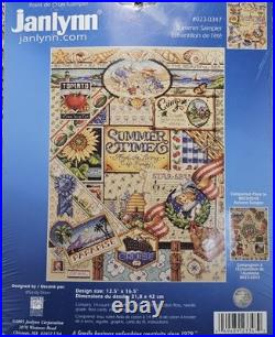 4 Janlynn Seasons Sampler Cross Stitch Kits Spring Summer Autumn Winter NEW