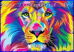 5D DIY My Diamond Art (Colorful Lion) Diamond Painting Kit (NEW)