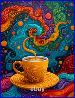 5D Diamond Painting Abstract Cup of Coffee Kit