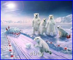 5D Diamond Painting Polar Bear Coca Cola Bowling Kit