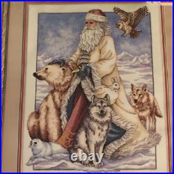#8526 Dimensions Gold The North Wind Christmas Cross Stitch Old World Santa