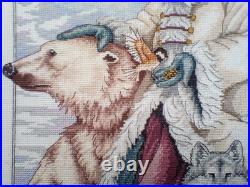 #8526 Dimensions Gold The North Wind Christmas Cross Stitch Santa COMPLETE