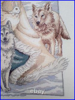 #8526 Dimensions Gold The North Wind Christmas Cross Stitch Santa COMPLETE