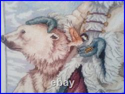 #8526 Dimensions Gold The North Wind Christmas Cross Stitch Santa COMPLETE