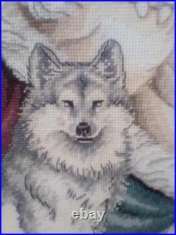 #8526 Dimensions Gold The North Wind Christmas Cross Stitch Santa COMPLETE