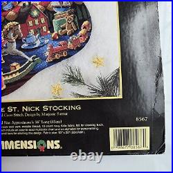 8567 Must Be St Nick Dimensions Gold Collection Cross Stitch Christmas Stocking