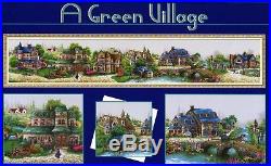 A Green Village World famous tale Pretty Counted Cross Stitch Kit 14CT 163x 27cm