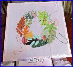 A Wreath Of Leaves -handpainted Needlepoint Canvas Kit. By Sydney Bates Gorgeous
