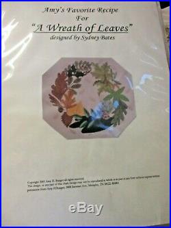 A Wreath Of Leaves -handpainted Needlepoint Canvas Kit. By Sydney Bates Gorgeous