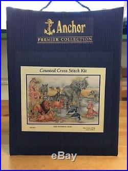 ANCHOR Premier Collection Cross Stitch Kit THE WATERING HOLE APC925 Animals 2002