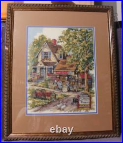 ANITQUE CHARM cross stitch COMPLETED from Sunset Kit hand stitched please read ANITQUE CHARM cross stitch COMPLETED from Sunset Kit hand stitched please read