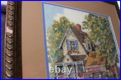 ANITQUE CHARM cross stitch COMPLETED from Sunset Kit hand stitched please read