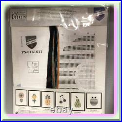 Abstract floral cross stitch kit for embroidery