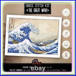 Adult Cross Stitch Kit of The Great Wave