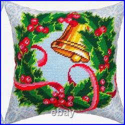 Advent Wreath Cross-Stitch Kit for Pillow and Tapestry