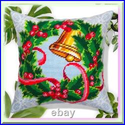 Advent Wreath Cross-Stitch Kit for Pillow and Tapestry