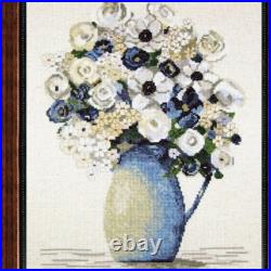 Anemones Cross Stitch Kit on 14 Count Fabric