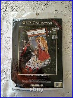 Angel of Divinity VINTAGE Dimensions Gold Collection 8478 Christmas Stocking Kit