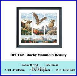 Animals Portrait Cross Stitch Mountain View Designs Embroidery House Decorations