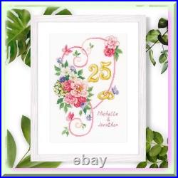 Anniversary Cross Stitch Kit for Cherished Memories