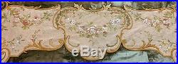 Antique French Valance Or Door Top Hand Embroidery On Velvet 63 X 195 Cm