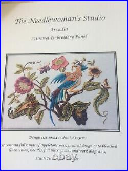 Arcadia. A Crewel Embroidery kit