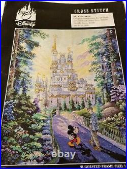 Art Of Disney Past, Present, Forever Cross Stitch Mickey Walt Cinderella Castle