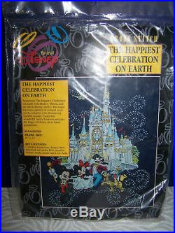 Art of Disney Happiest Celebration Counted Cross Stitch Kit, Mickey, Castle, NIP