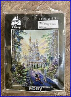 Art of Disney Past, Present, Forever Cross Stitch Mickey Walt Castle NEW Sealed