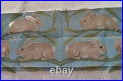 BETH RUSSELL RABBITS RUG Cross-Stitch WOOL KIT 29X54