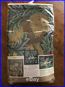 BETH RUSSELL WILLIAM MORRIS LION 17 X 23 Pillow NEEDLEPOINT KIT MSP$175